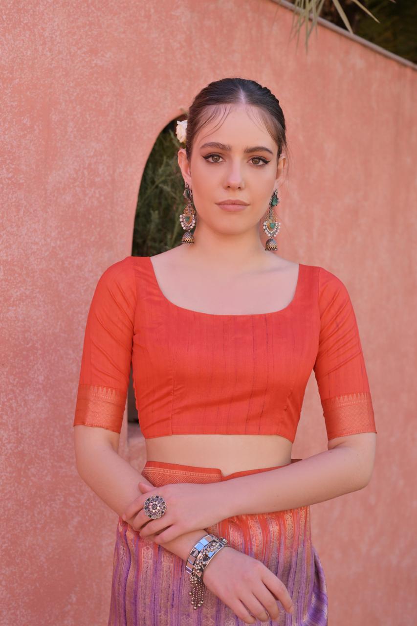 Indhu kanjivaram silk saree laaki