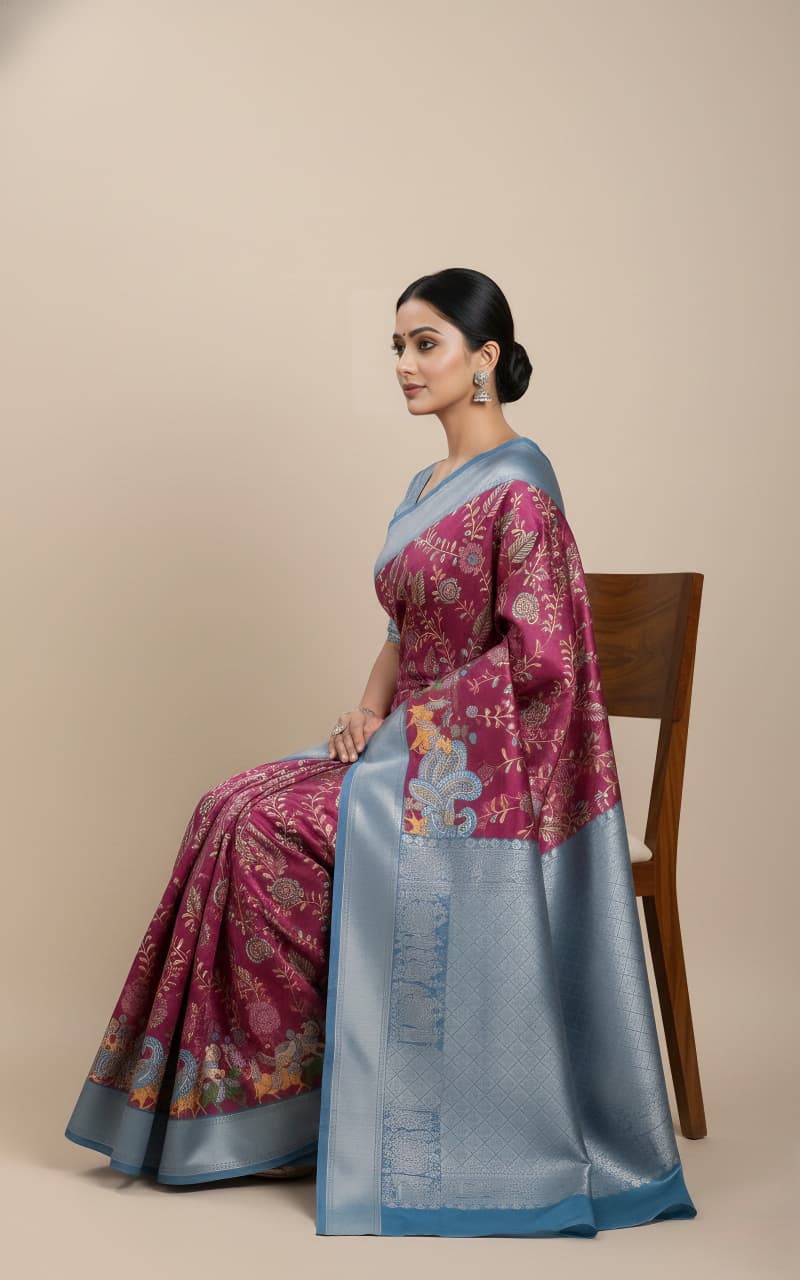 Sarvika Kalamkari Saree