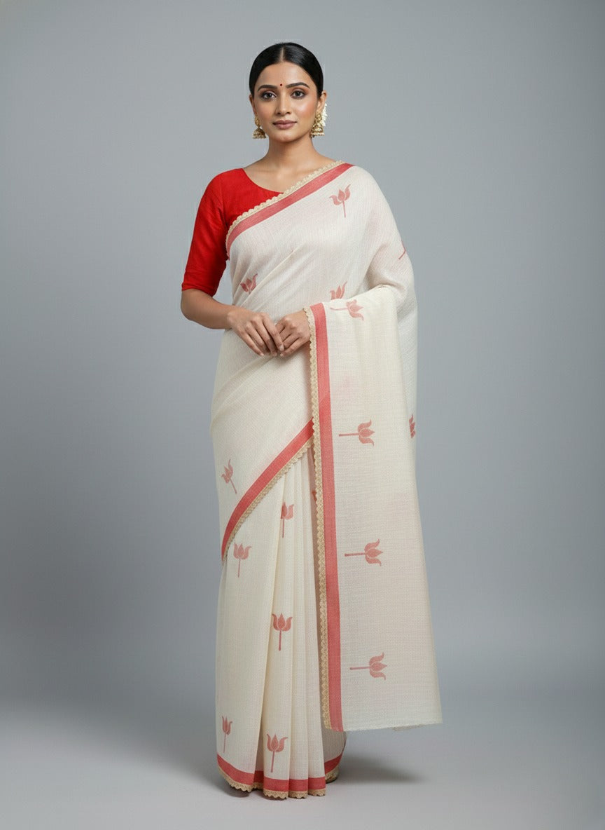 KAMALA POLY LINEN SAREE
