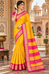 Tabu Orange Kanjivaram Saree