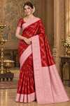 Raisa Red Dharmavaram Saree