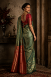 Jasmine Kanjivaram Green Saree