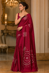 Tulips Darkpink Chiffon Saree