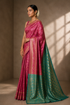 Jenni Kanjivaram Pink Saree