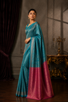 Hema Kanjivaram Seagreen Saree