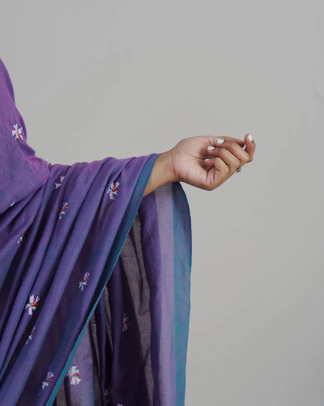 Ananya Purple Khadi Saree