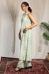 Anushka Handblock Cotton Halter Kurti & Pant Set