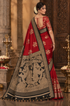 Durga Red Kalamkari Saree