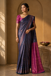 Nisha Kanjivaram Seagreen Saree