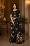 Alia Black Chiffon Saree