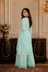 Noor Space Tissue Embroidered Sharara Set
