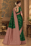 Zahir Green Dharmavaram Saree