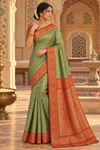 Bala Seagreen Dharmavaram Saree