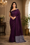 Dharani Maroon Khadi Saree
