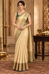 Ashu Creamgreen Dharmavaram Saree