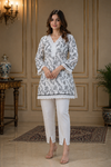 Priya White Printed Kurta Set