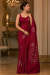 Tulips Darkpink Chiffon Saree