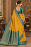 Mora Yellow Dharmavaram Saree