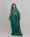 Bindu SeaGreen Khadi Saree