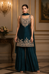 Liva Emerald Green Sharara Set