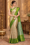 Sadhana Grey Dharmavaram Saree
