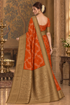 Sofia Orange Dharmavaram Saree