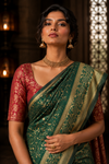Naari Kanjivaram Green Saree