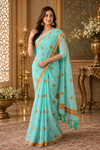 Seersha Skyblue Khadi Saree