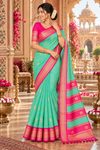 Disha Seagreen Kanjivaram Saree