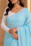 Sakhi Sky Blue Khadi Saree