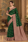 Zahir Green Dharmavaram Saree
