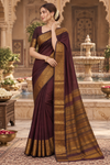 Bodhi Maroon Dharmavaram Saree