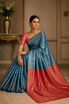 Sowji Kanjivaram Skyblue Saree