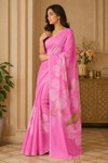 Priyanka Babypink Chiffon Saree