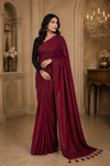 Usha Maroon Khadi Saree