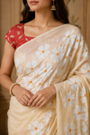 Divya Ivory Khadi Saree