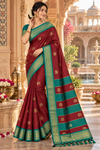 Rekha Darkpurple Kanjivaram Saree