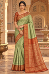 Bala Seagreen Dharmavaram Saree