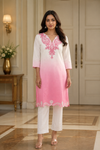 Aria Pink Ombre Kurta Set