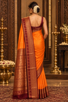 Raveena Orange Kanjivaram Saree