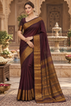 Bodhi Maroon Dharmavaram Saree