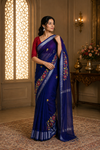 Geethika Blue Khadi Saree