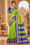 Karanjit Litegreen Kanjivaram Saree