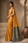Aarti Kanjivaram Yellow Saree