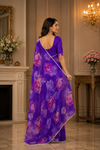 Trisha Blue Chiffon Saree