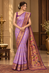 Fathima Violet Kanjivaram Saree