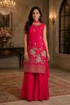 Ayesha Red Sharara Set
