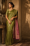 Prathi Kanjivaram Lite Green Saree