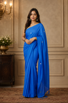 Usha Blue Khadi Saree