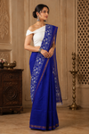 Tisha Blue Khadi Saree